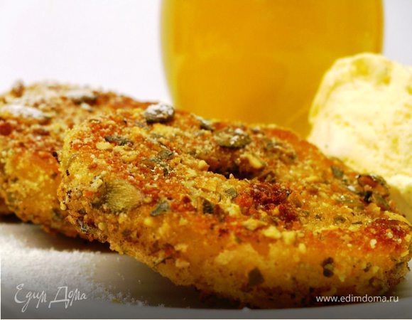 Хрустящие яблочные кольца с тыквенными семечками Хрустящие яблочные кольца с тыквенными семечками