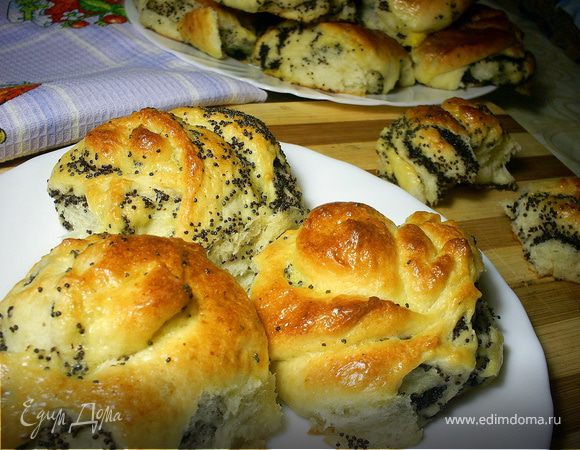 Творожные булочки "Маковые узелки"