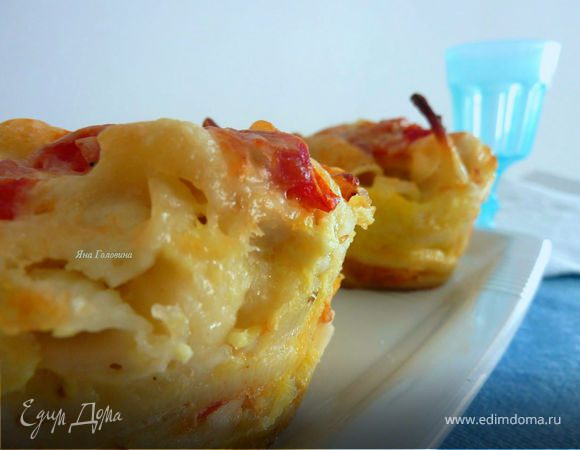 Мини-запеканки из пасты 