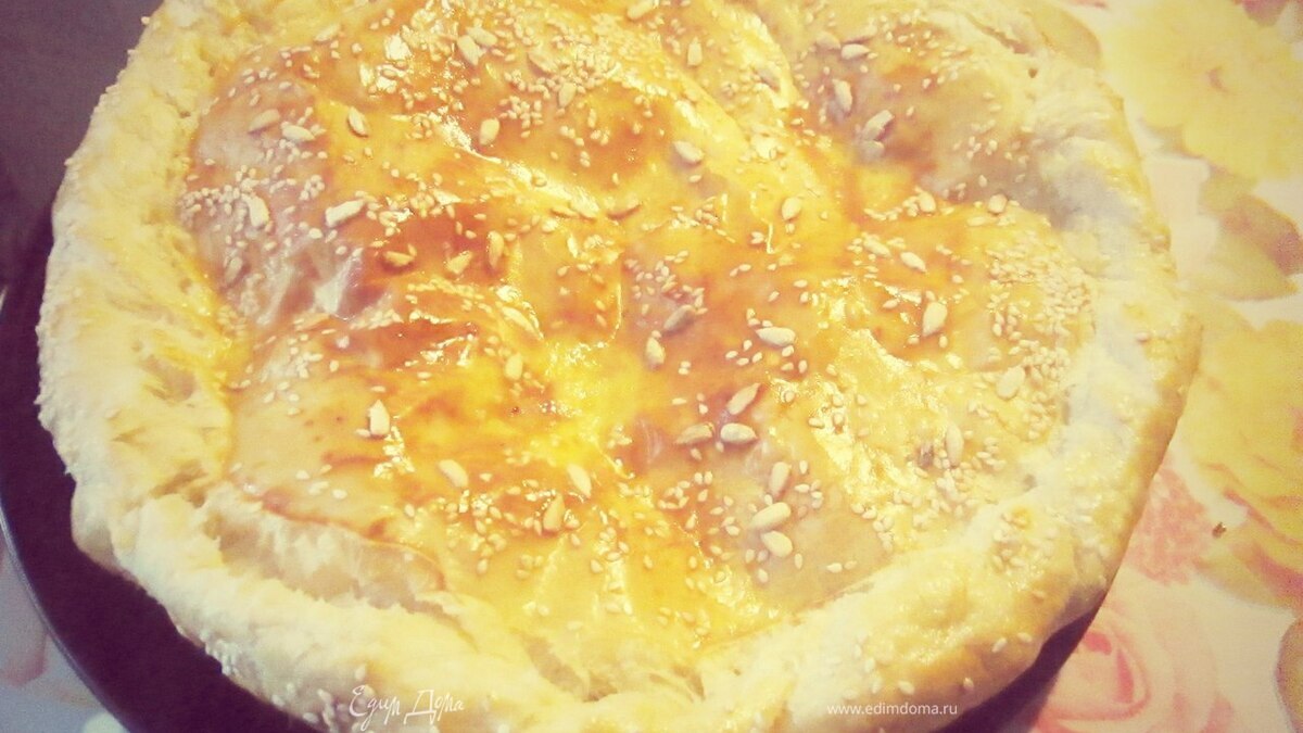 Легкий пирог с яйцом и рисом