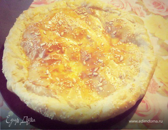 Легкий пирог с яйцом и рисом