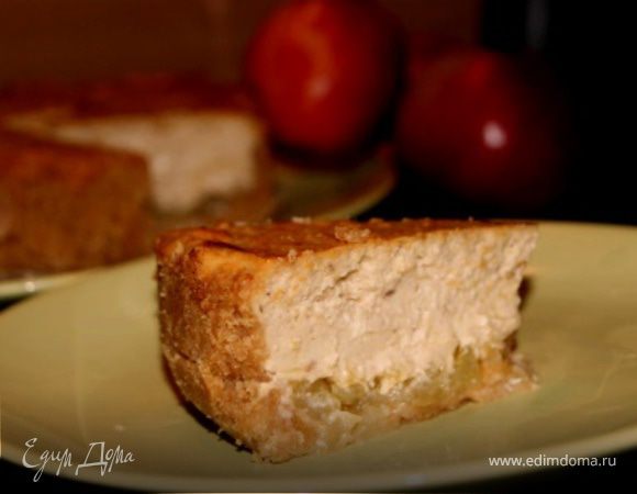 Чизкейк с халвой и карамельными яблочками Чизкейк с халвой и карамельными яблочками