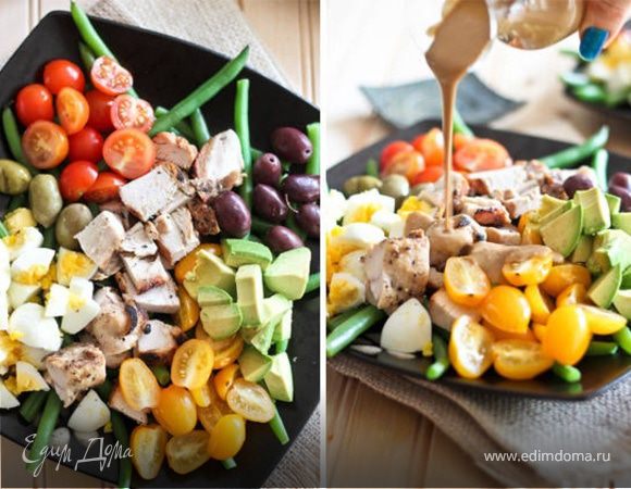 Праздничный пряный салат с курочкой