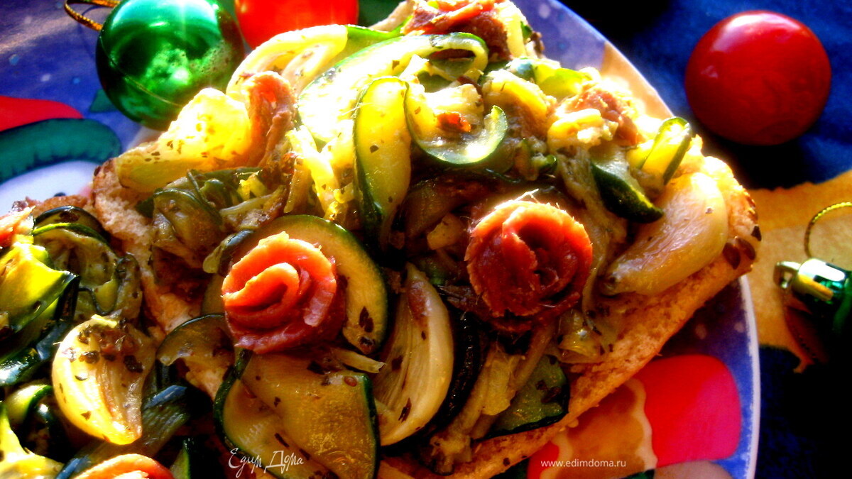 Пикантные цукини с анчоусами