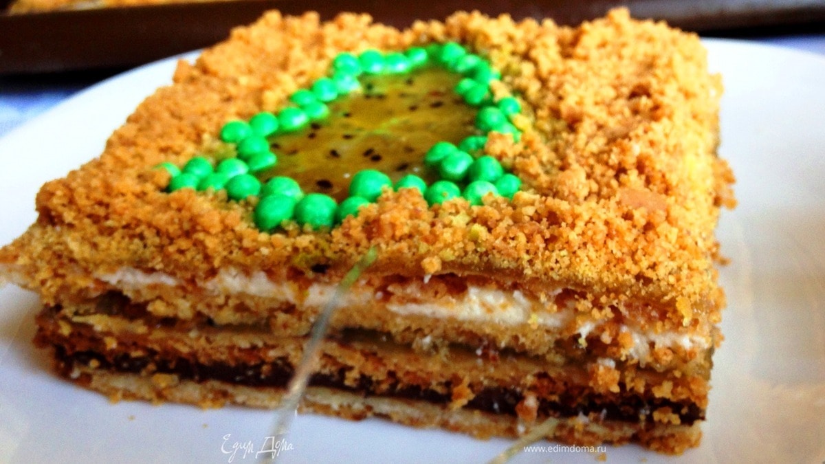 Песочный новогодний торт