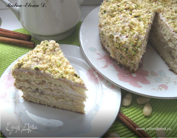 Торт бисквитный со сливочно-фруктовым кремом "Хрустальная донна"