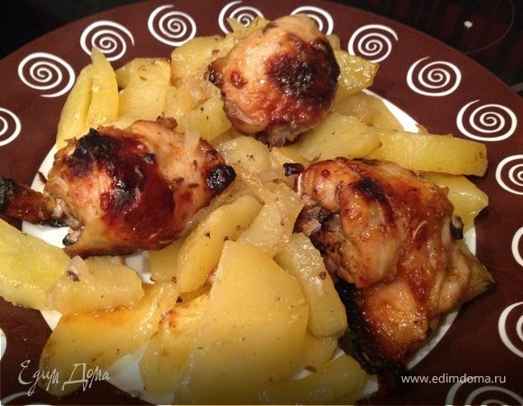 Пряная курочка с картофелем Пряная курочка с картофелем