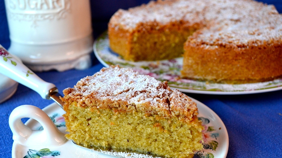 Кофейный пирог с хрустящей корочкой