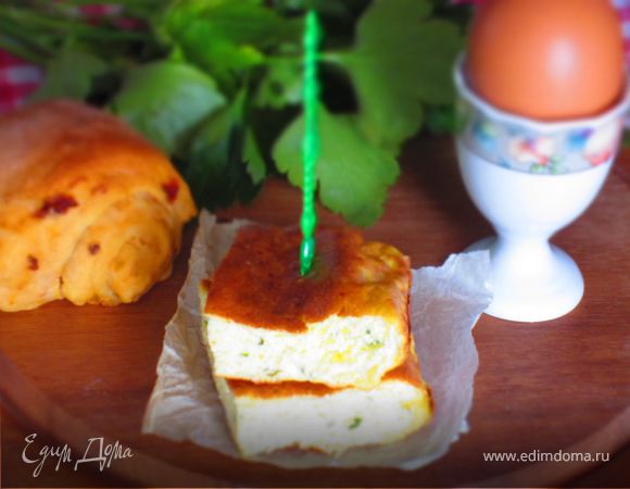 Нежный омлет с рикоттой в духовке (детское меню)