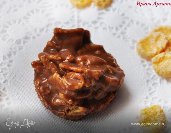 Конфеты из шоколадных батончиков c кукурузными хлопьями