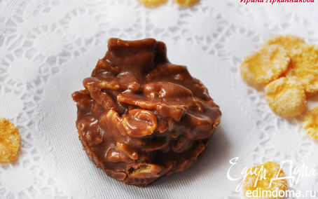 Рецепт Конфеты из шоколадных батончиков c кукурузными хлопьями
