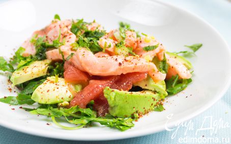 Рецепт Севиче из лосося с авокадо и розовым грейпфрутом
