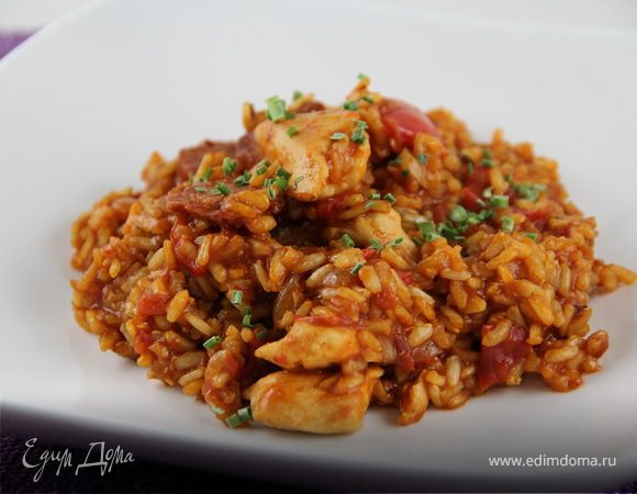 Джамбалайя с курицей и чоризо Джамбалайя с курицей и чоризо