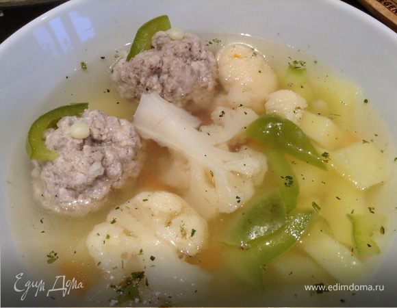 детский суп с мясными кнедликами