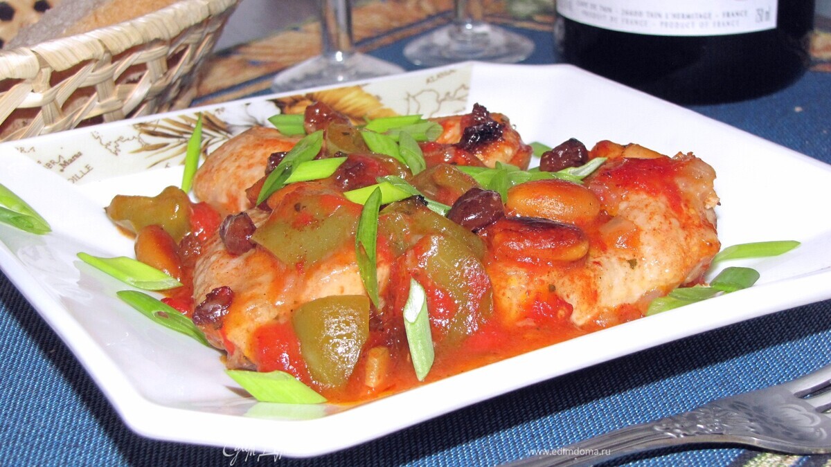 Куриные крылышки с миндалем и карри