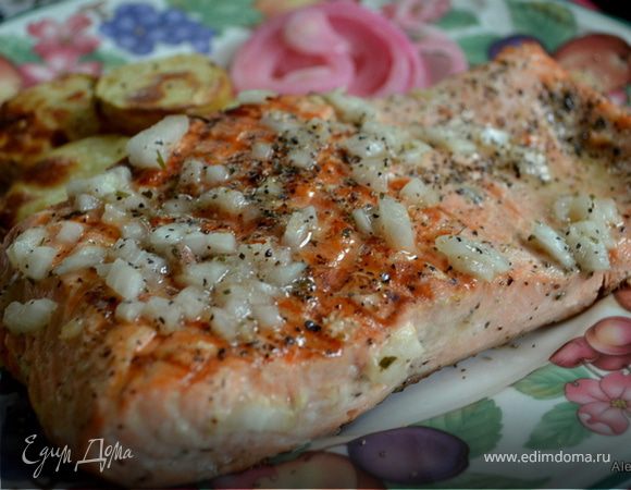 Стейк семги на вермут-маринаде