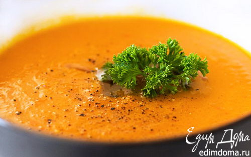 Рецепт Кукурузный крем-суп с томатной заправкой