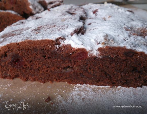 Шоколадно-творожный штоллен с марципаном Шоколадно-творожный штоллен с марципаном