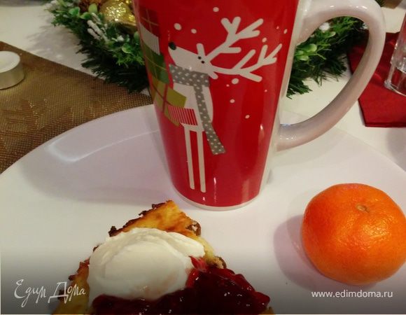 Творожная запеканка с изюмом и ванилью Творожная запеканка с изюмом и ванилью