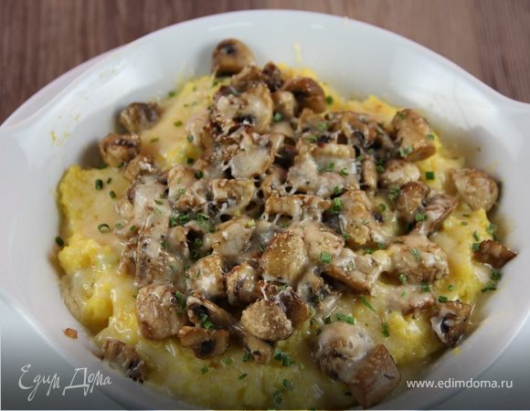 Запеченная полента с грибами Запеченная полента с грибами