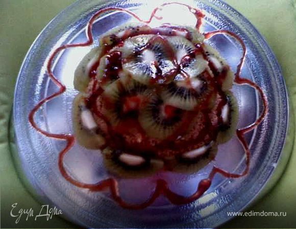 Вкусный десерт из печенья и мороженого Вкусный десерт из печенья и мороженого