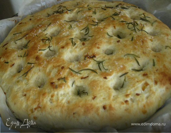 Картофельная фокачча с жареным луком Картофельная фокачча с жареным луком