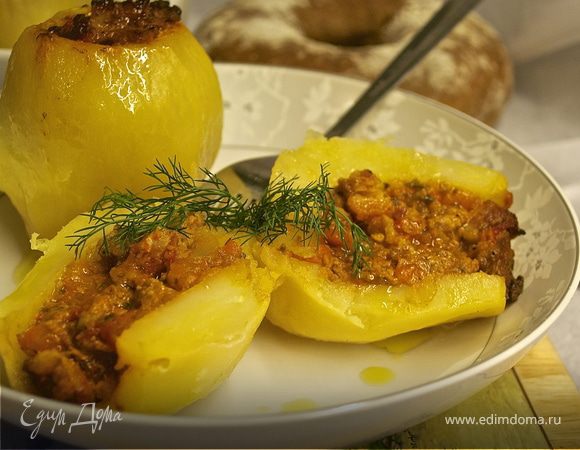 Запеченный фаршированный картофель от бабушки Франки 
