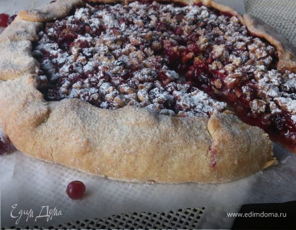 Галета с клюквой на творожном тесте