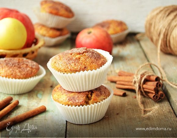 Яблочные маффины с халвой и корицей Яблочные маффины с халвой и корицей