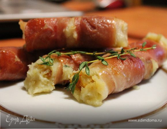 Картофельные рулетики в хамоне