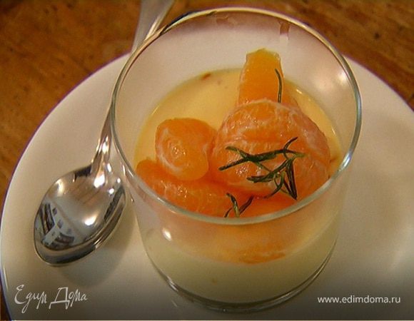 Йогуртовая панна котта с мандариновым соусом