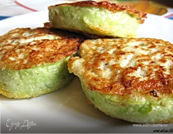 Оладьи в кабачковых кольцах