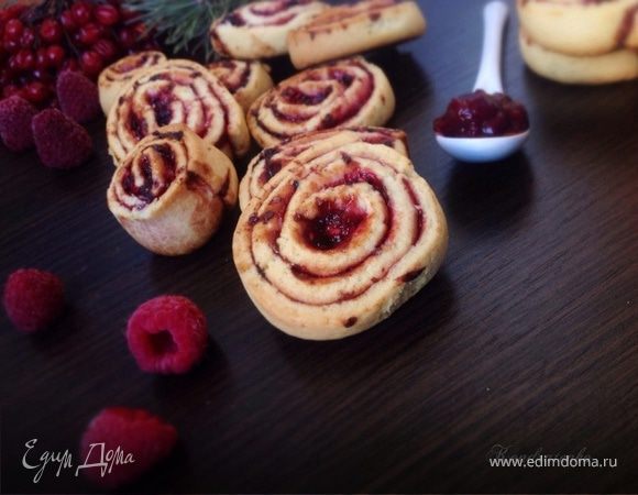 Печенье "Ежевично-малиновые завитушки"