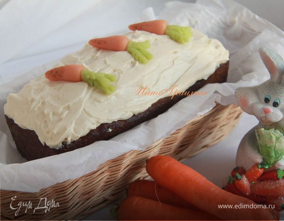 Морковный кекс с коричной глазурью