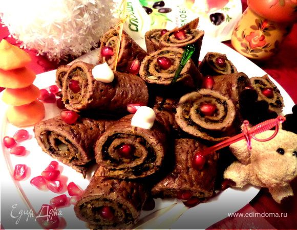 Рулетики из печени Рулетики из печени