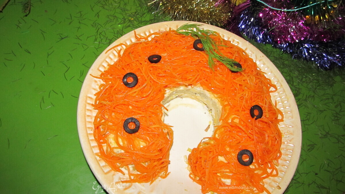 Белковый салат "Подкова"