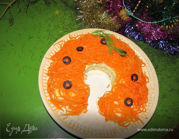 Белковый салат "Подкова"