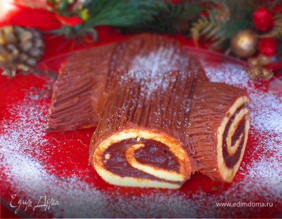 Рулет "Рождественское полено"