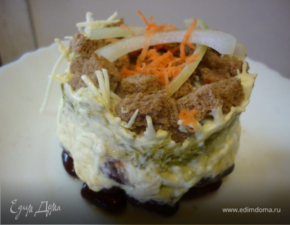 Салат "Общага" + МК по изготовлению сервировочных приспособлений Салат "Общага" + МК по изготовлению сервировочных приспособлений