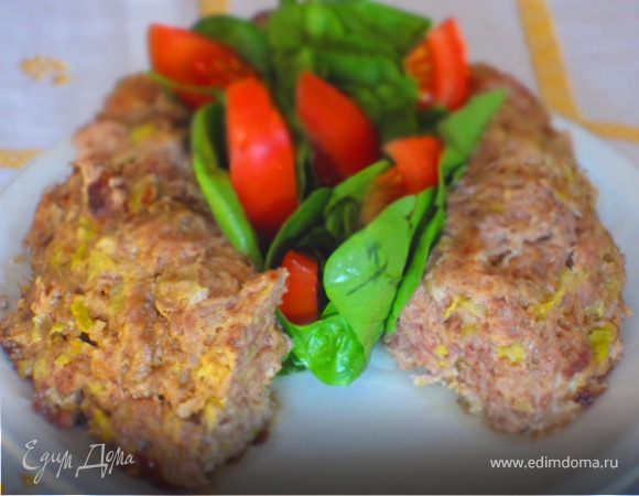 Мясное кольцо с луком-пореем