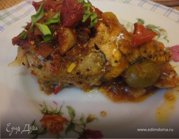 Курица в томатно-винном соусе Курица в томатно-винном соусе
