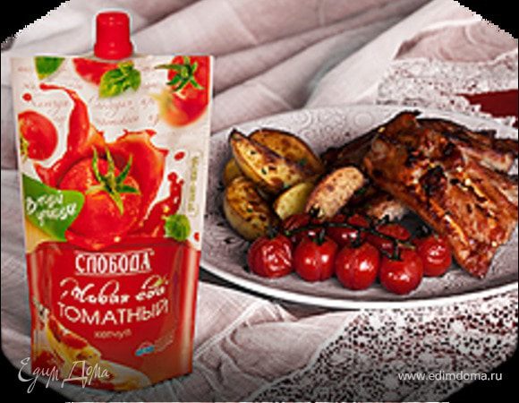 Свиные ребрышки с картофелем