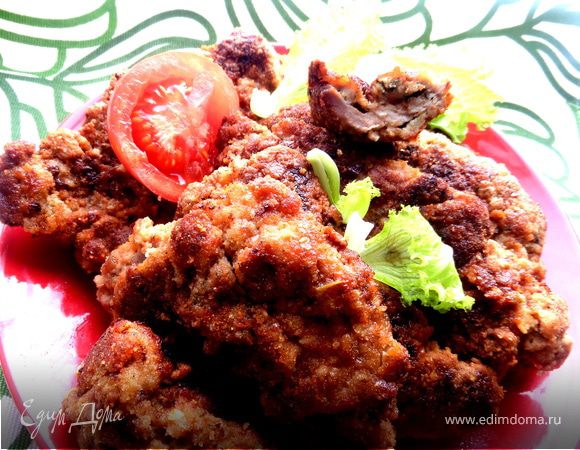 Отбивные в шпинатной панировке Отбивные в шпинатной панировке