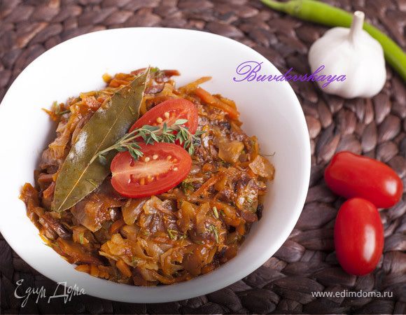 Капустная солянка с сосисками Капустная солянка с сосисками