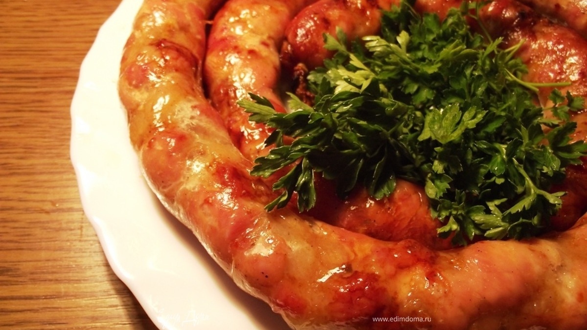 Домашняя колбаса из индейки