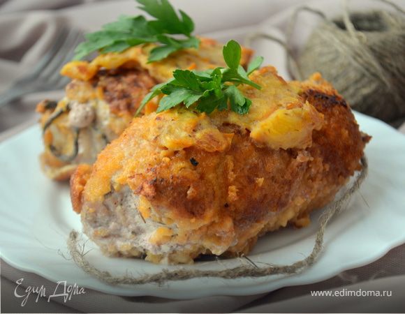 Крученики из свинины с хурмой 