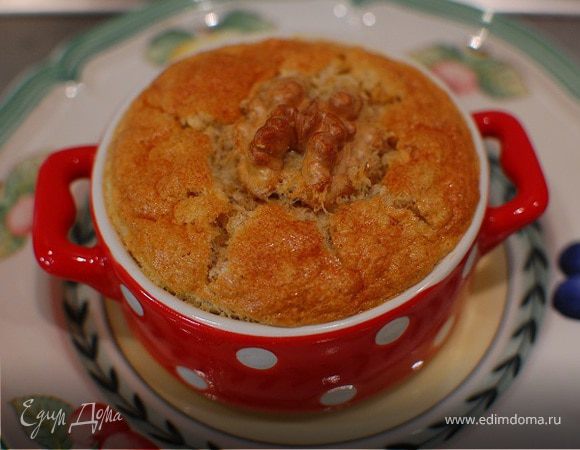 Пудинг на соевом молоке с орехами и корицей Пудинг на соевом молоке с орехами и корицей