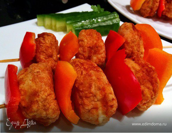 Хрустящие куриные шашлычки на ужин Хрустящие куриные шашлычки на ужин
