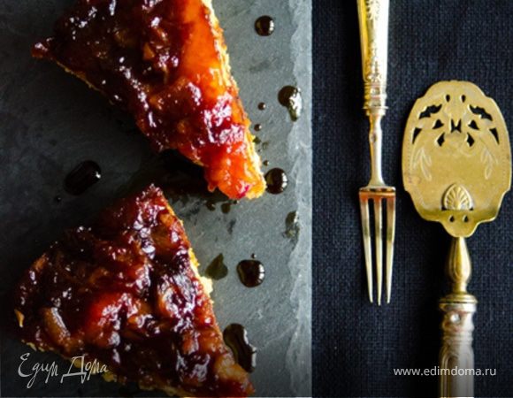 Цитрусовый пирог с апельсиновой карамелью