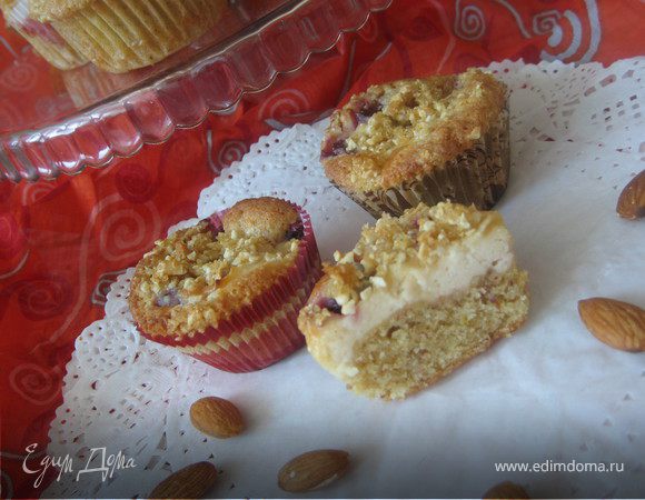 Кексы с творогом и хрустящей посыпкой Кексы с творогом и хрустящей посыпкой